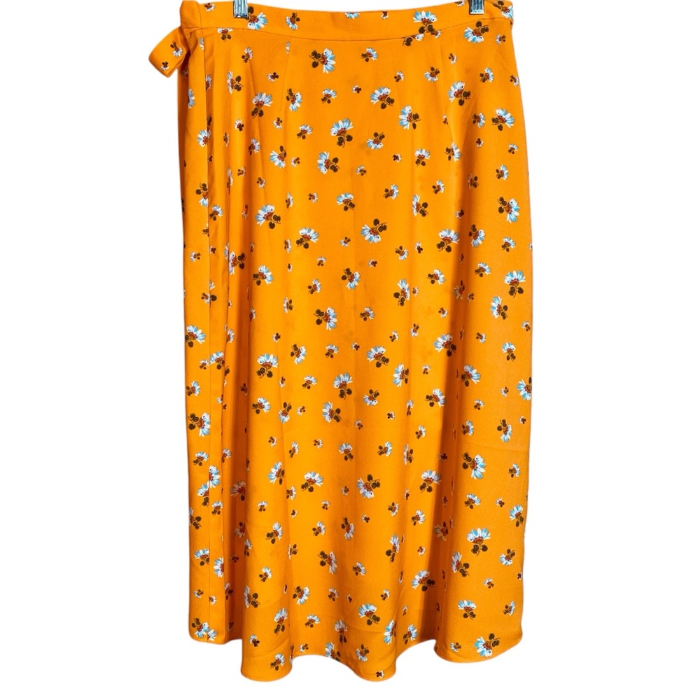 LOFT Floral Wrap Skirt - Picture 5 of 7
